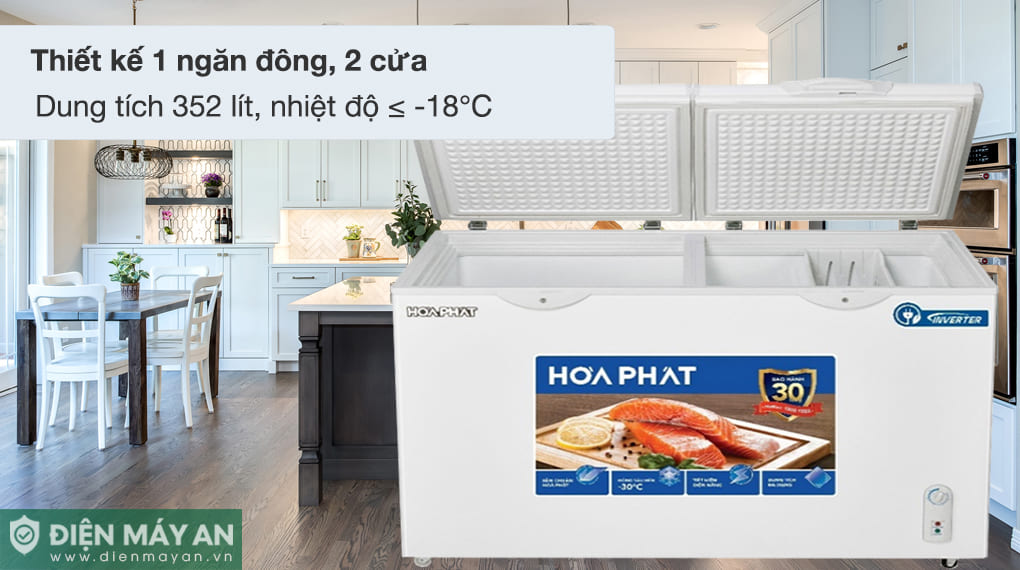 Tủ đông Hòa Phát Inverter 352 Lít HPF AD8352